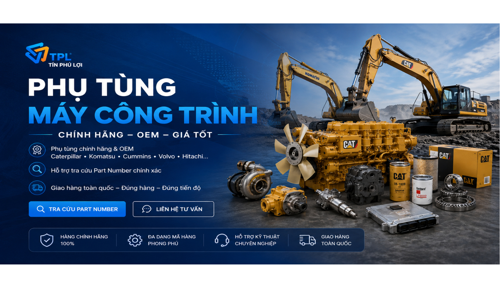 CHUYÊN TÍN PHÚ LỢI - PHỤ TÙNG MÁY CÔNG TRÌNH