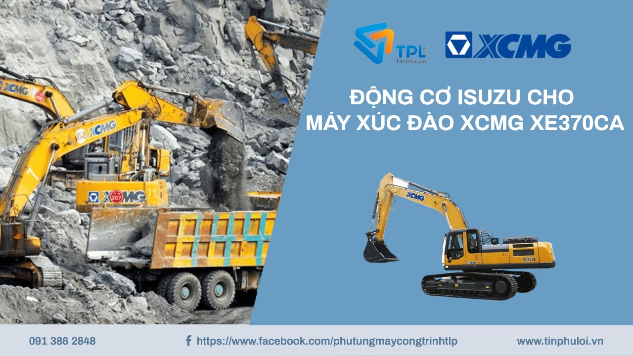 ĐỘNG CƠ ISUZU CHO MÁY XÚC ĐÀO XCMG XE370CA